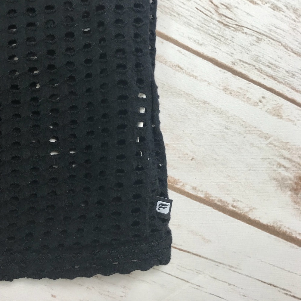 Fabletics Black Mesh Workout Top - Picture 3 of 5